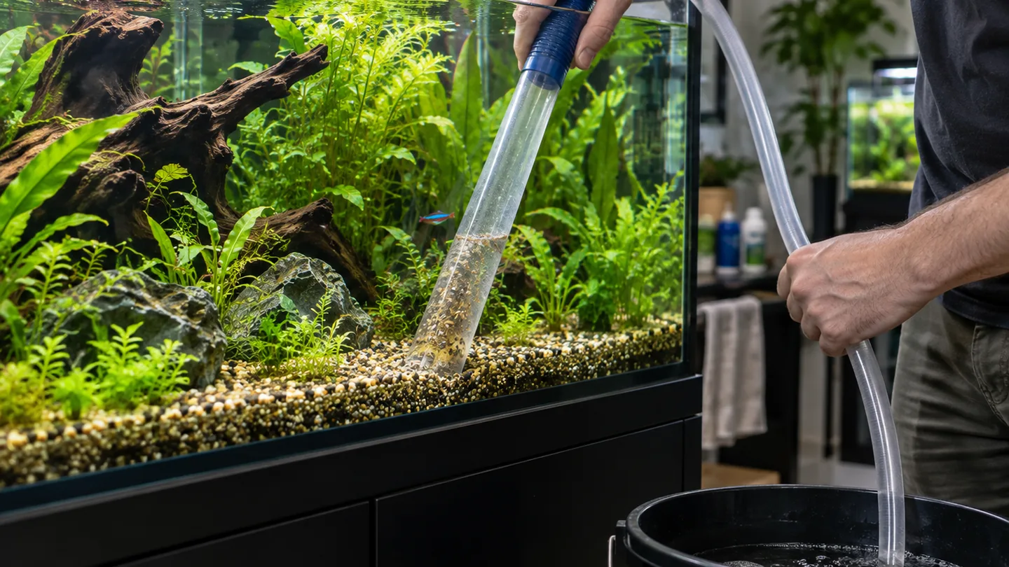 Aquarium Maintenance in Progress