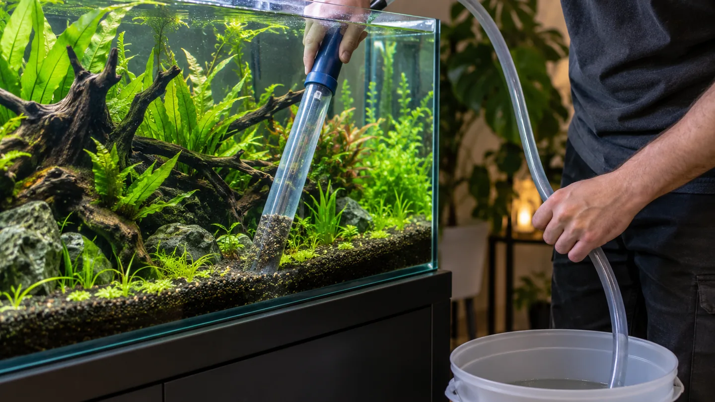 Planted Aquarium Siphoning and Maintenance