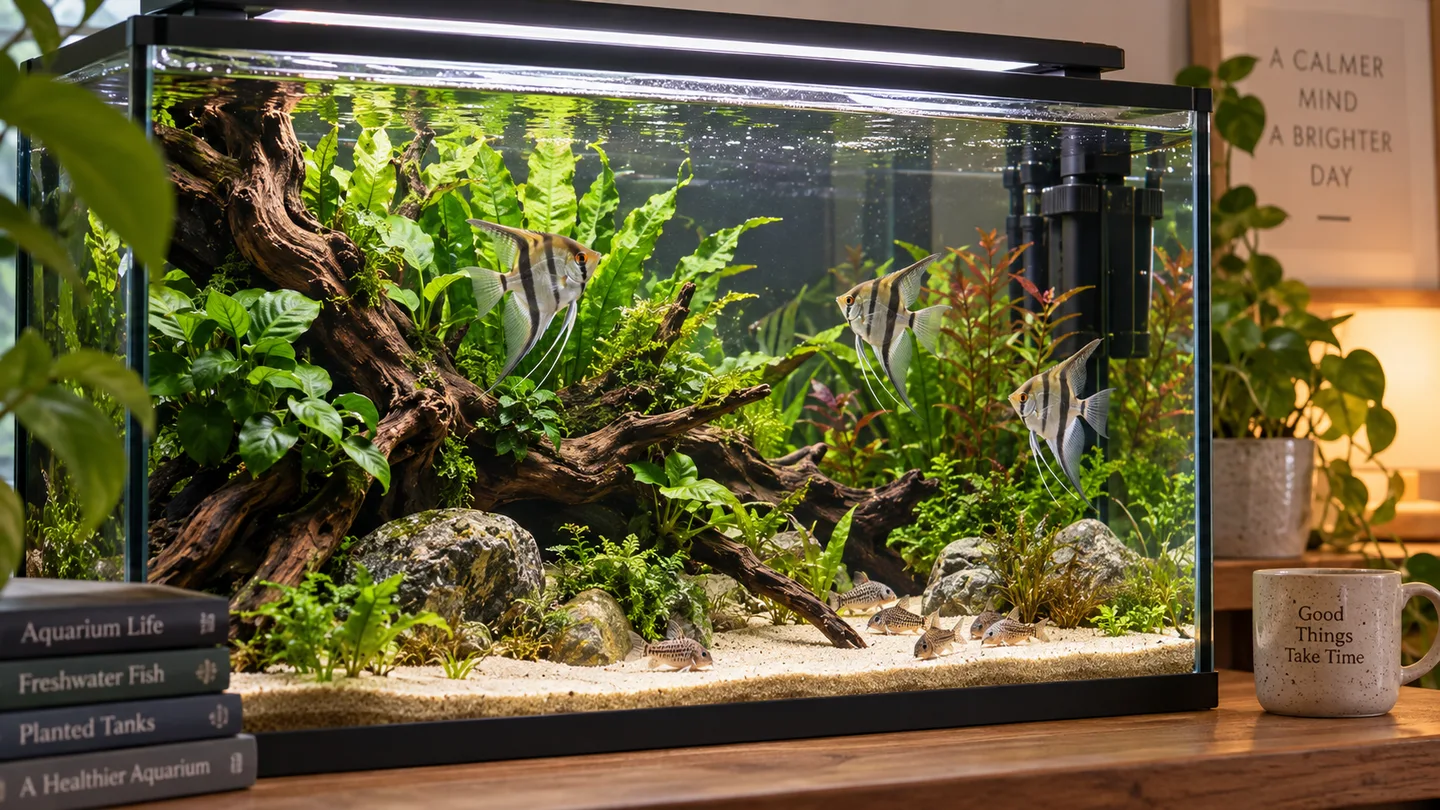 Serene Planted Aquarium Sanctuary