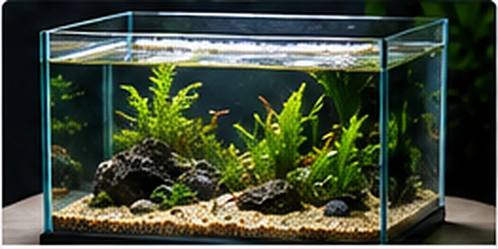 Photorealistic image of a planted freshwater aquarium used for tank-volume planning